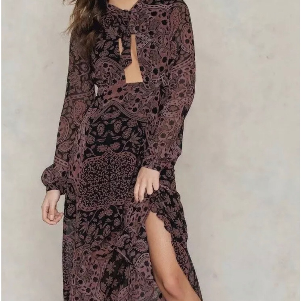 NWT 🌸 For Love & Lemons maxi openback Small Elodi